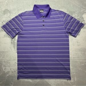 Men’s Nike Golf Shirt | Medium | Purple & White Stripes